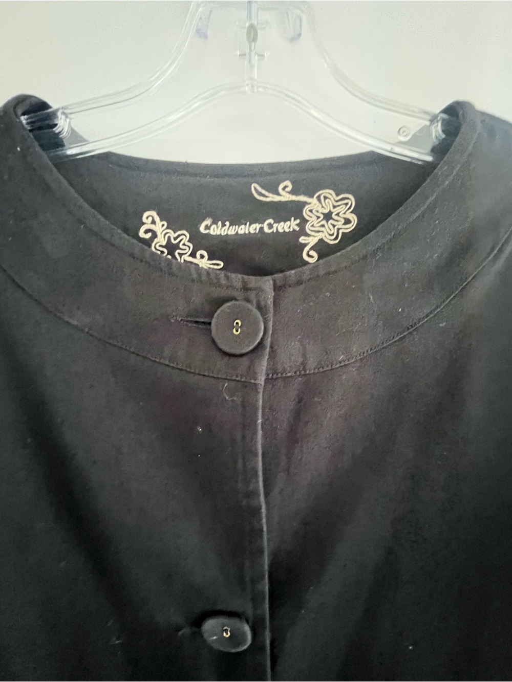 Coldwater Creek Black Soutache Embroidered Crop Jacket Coquette Whimsigoth 10 - Picture 7 of 13